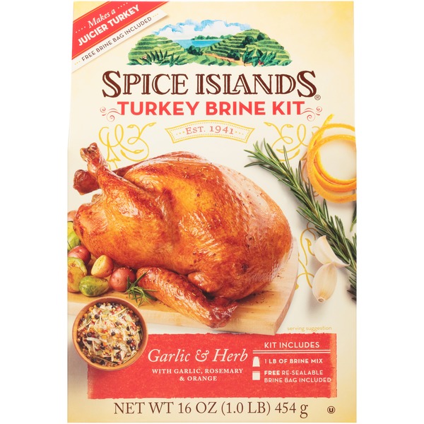 Spice Islands Garlic & Herb Turkey Brine Kit (454 g) Instacart