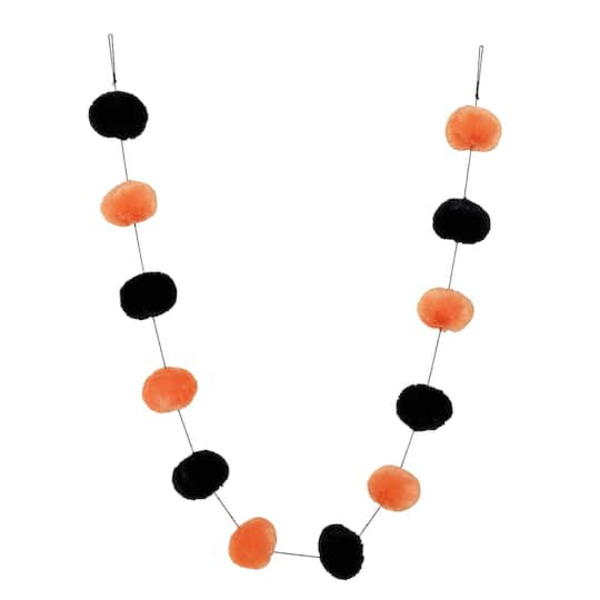 Ashland Black & Orange Pom Pom Garland