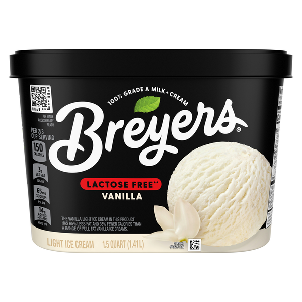 Breyers Lactose Free Vanilla Light Ice Cream