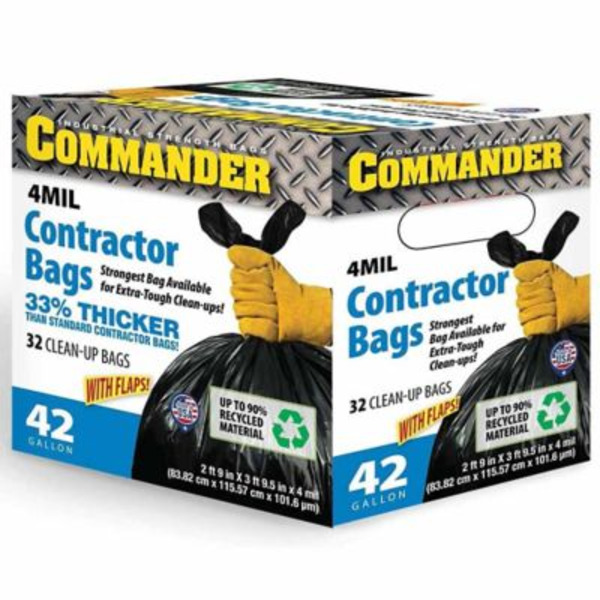 Command er 42 gal. Contractor Bags with Flaps, 32 ct.
