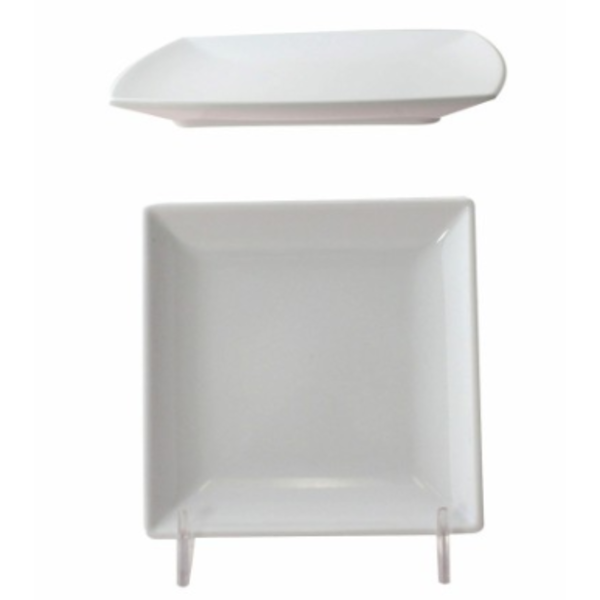 Thunder - White Square Plate 4.5"