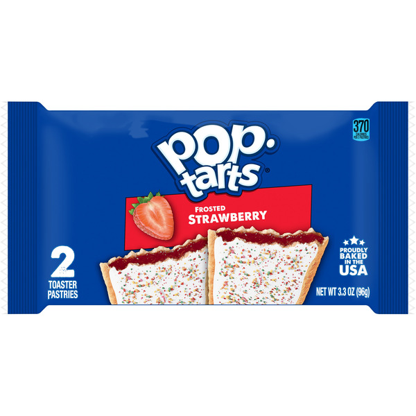 Pop-Tarts Frosted Strawberry Toaster Pastries, Breakfast Foods, 2 Count