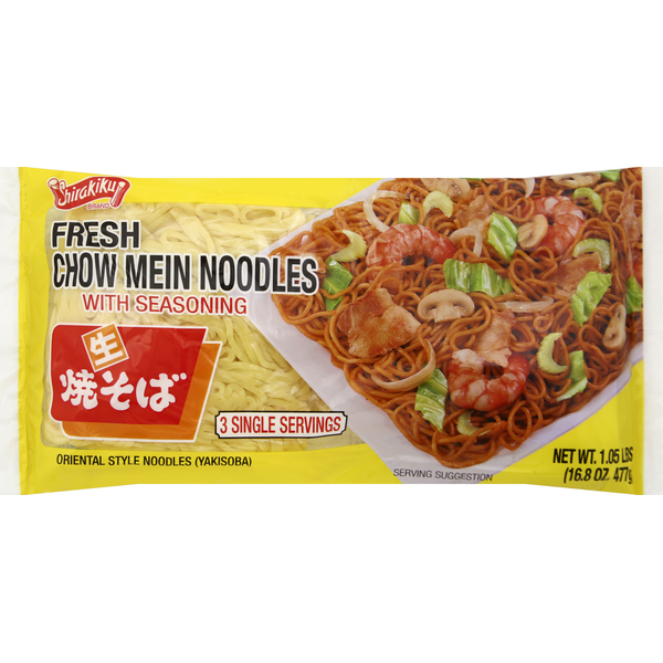 Shirakiku Chow Mein Noodles, Fresh, with Seasoning