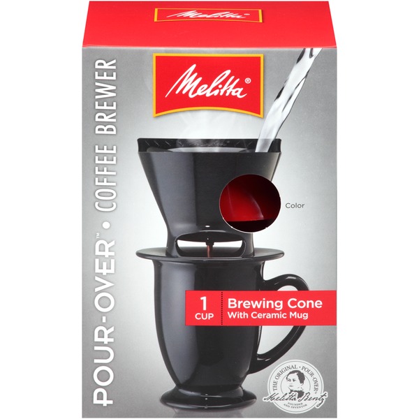Melitta Single Cup Pour-Over Brewer Single Cup with Ceramic Mug Red Coffee  Maker Same-Day Delivery or Pickup | Freshtown
