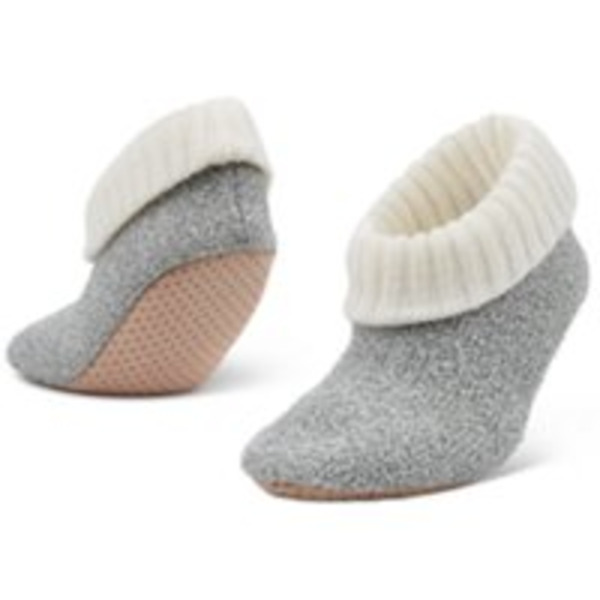 Magellan Outdoors Women's Foldover Sweater Marl Lodge Slippers, Medium