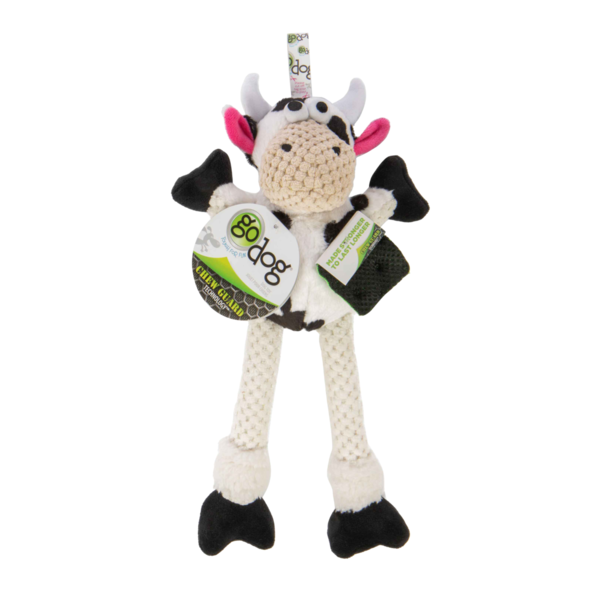 Go Dog Medium Skinny Cow Durable Plush Dog Toy