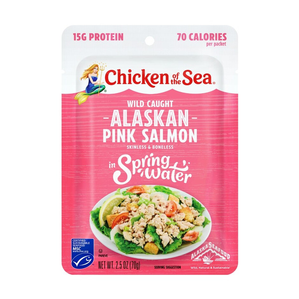 Chicken of the Sea Wild Caught Alaskan Pink Salmon in Spring Water Packet