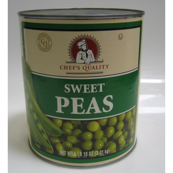 Chef's Quality - Sweet Peas 4 Sieve - #10 cans