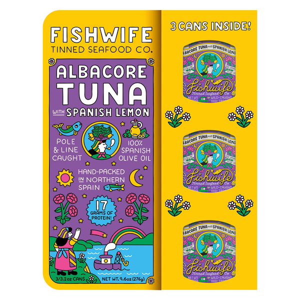 Fishwife Albacore Tuna with Spanish Lemon, 3.2 oz, 3-count