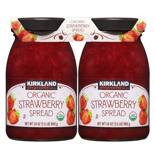 Kirkland Signature Organic Strawberry Spread, 24 oz, 2-count