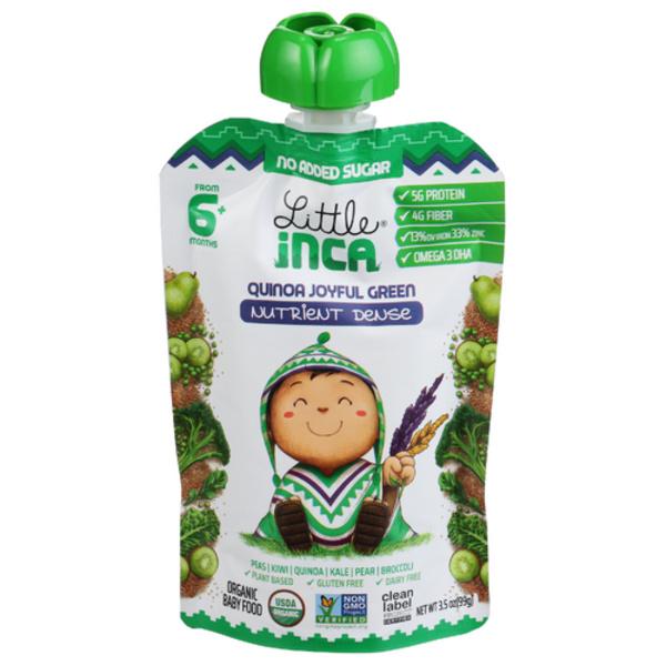 Little Inca Baby Food Organic Quinoa Joyful Green Baby Food Pouch