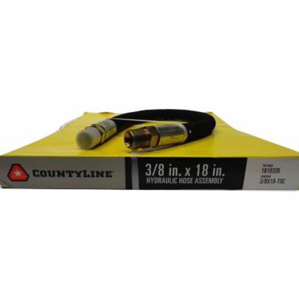 County Line 3/8 in. x 18 in. Hydraulic Hose, SAE 100R2AT, 4,000 PSI