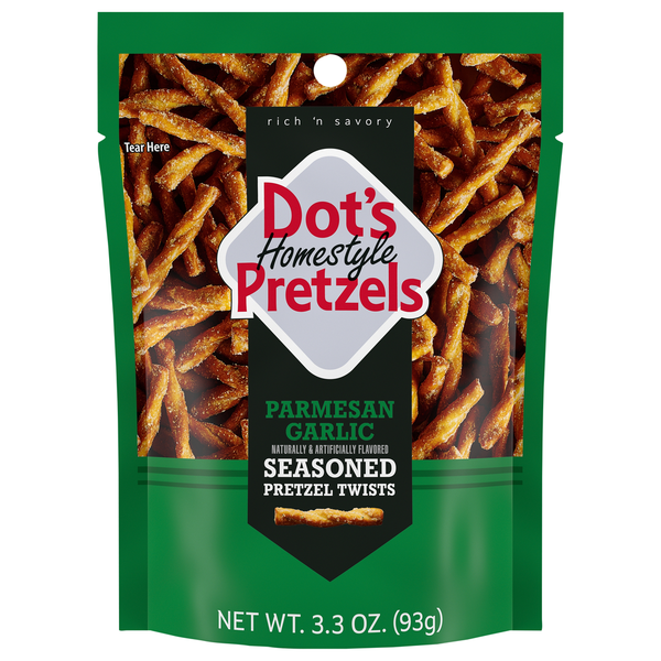 Dot's Homestyle Pretzels Seasoned Parmesan Garlic Pretzel Twists