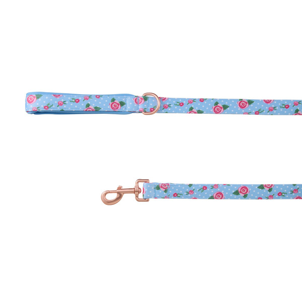 Top Paw Rose Dog Leash - Blue