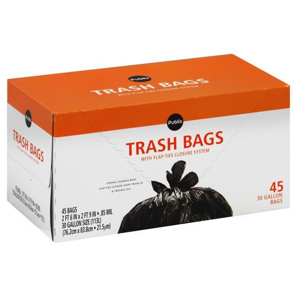 Publix Publix Trash Bags, with Flap Ties Closure System SameDay