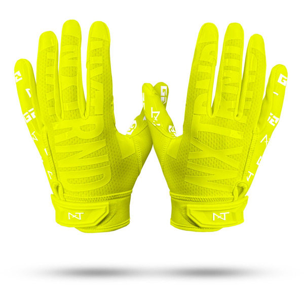 Nxtrnd Adult G2 Pro Football Gloves, S - Neon Yellow