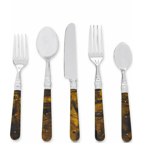 Southern Living Tortoise Stainless Steel 20-Piece Flatware Set