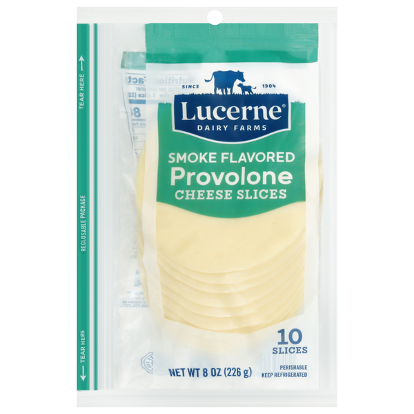 Lucerne Smoked Flavored Provolone Cheese Slices
