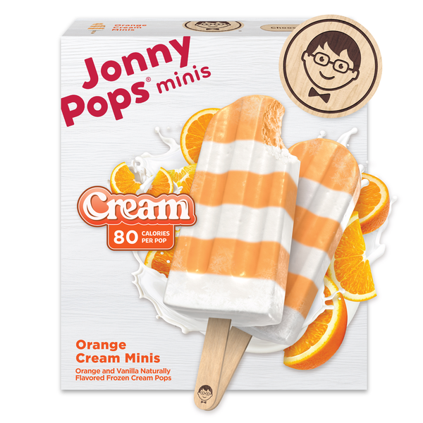 JonnyPops Orange Cream Mini Frozen Cream Pops Same-Day Delivery or