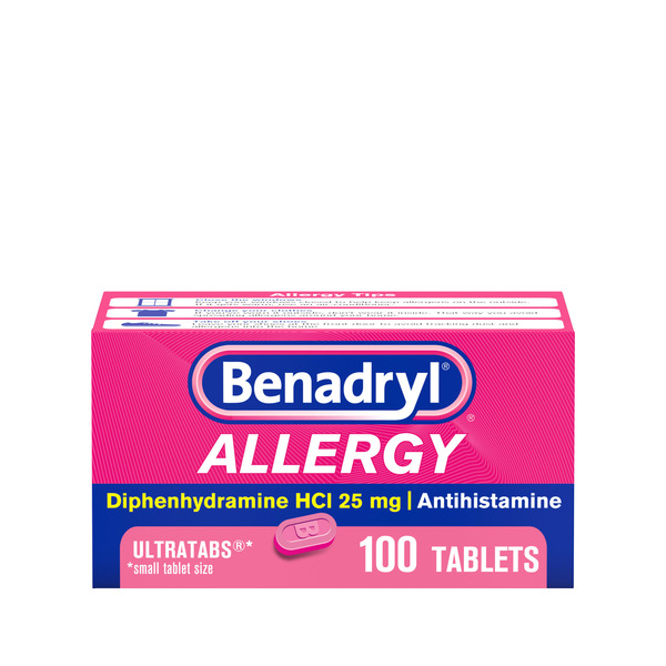 Benadryl Ultratabs Antihistamine Cold & Allergy Relief Tablets