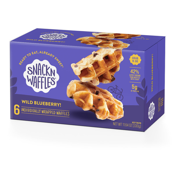 Safeway Snack'n Waffles Wild Blueberry, Ready to Eat, Frozen Waffle