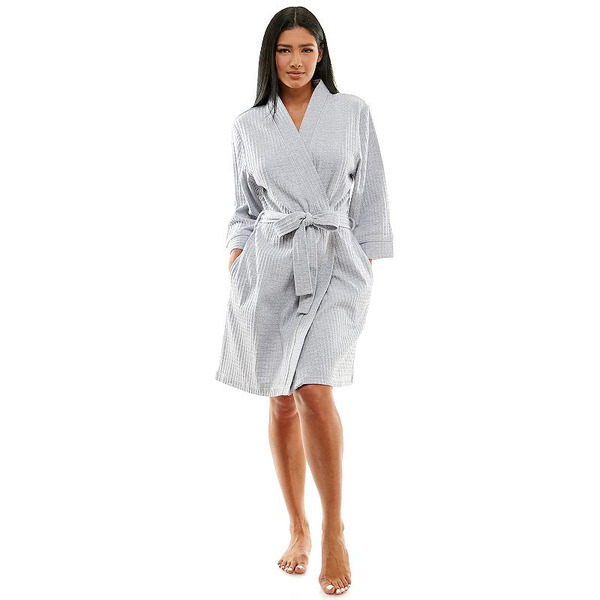 Croft & Barrow Women's ® Kimono Robe, Size: Large, Gray Grey