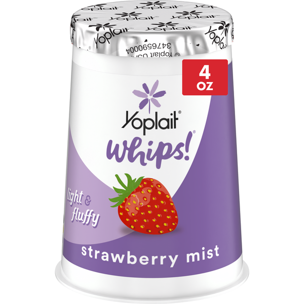 Yoplait Whips Strawberry Mist Reduced Fat Yogurt Mousse Cup