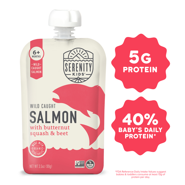 Serenity Kids Wild Caught Salmon with Organic Vegetables, Baby