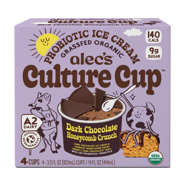 Alec's Ice Cream Culture Cup, Dark Chocolate Honeycomb Crunch Same