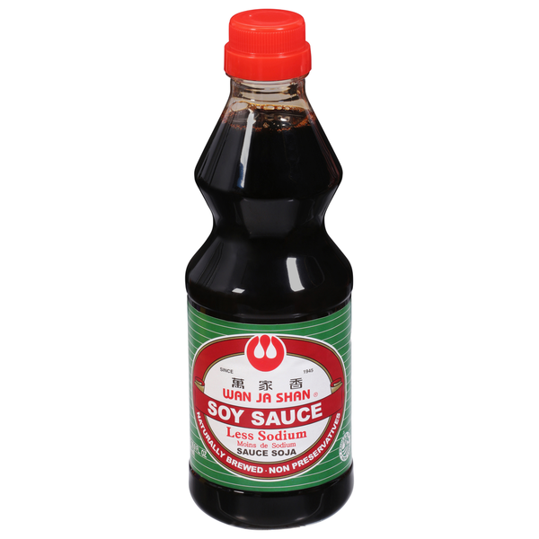 Wan Ja Shan Soy Sauce, Less Sodium