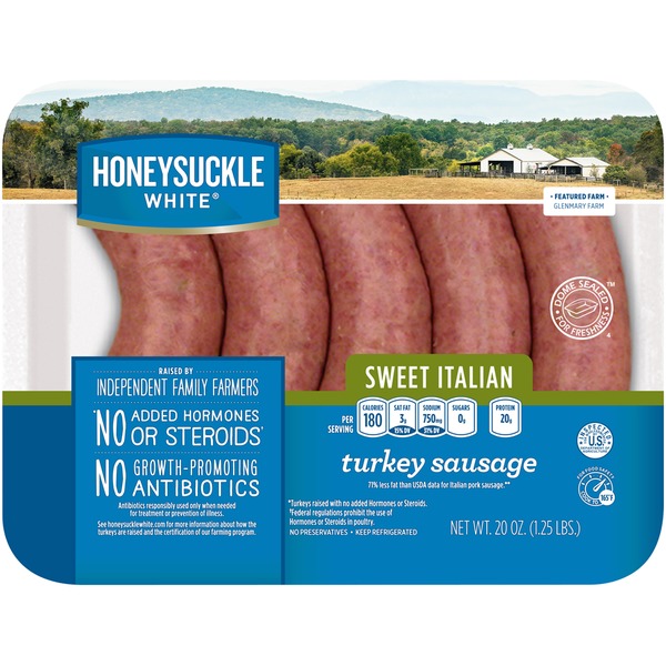 Honeysuckle White® Sweet Italian Turkey Sausage 5 count (1.25 lb) from