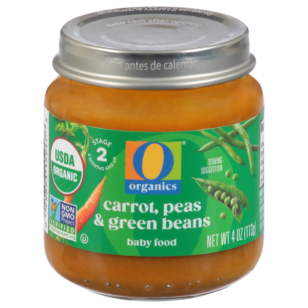 O Organics Stage 2 6 Months and up Carrot, Peas & Green Beans Baby Food