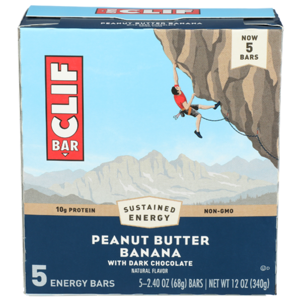 Clif Bar Peanut Butter Banana With Dark Chcocolate Bars 5 Pack