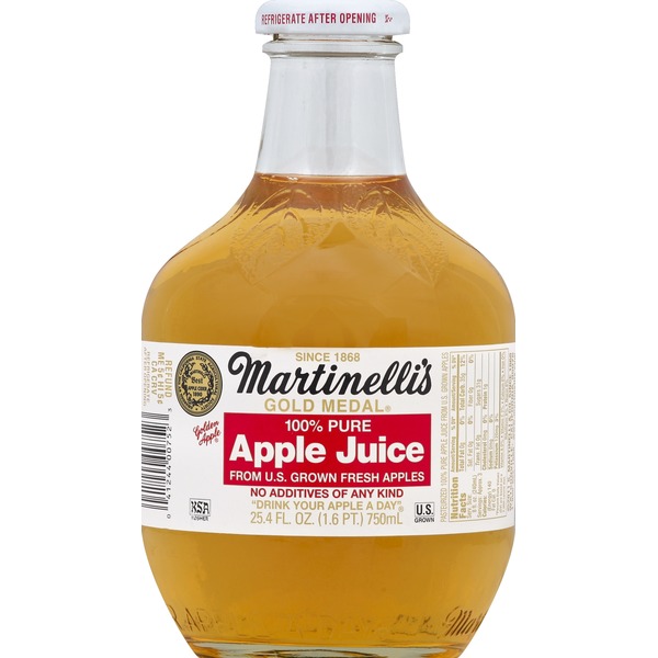 Martinelli's 100 Juice, Pure, Apple (25.4 oz) from Mission Grocery