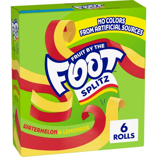 Fruit by the Foot Splitz Fruit Flavored Snacks Watermelon & Lemonade