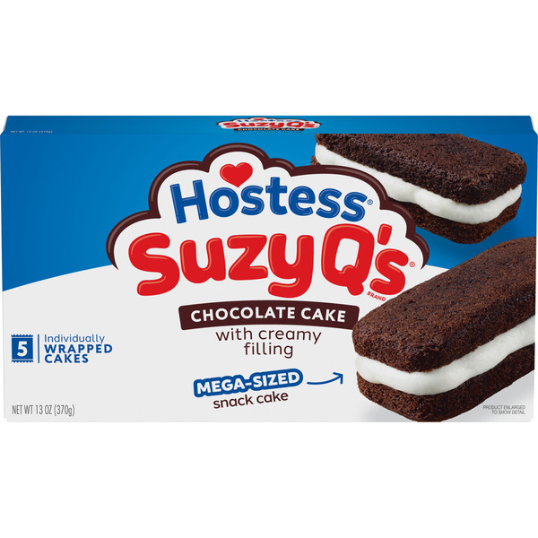 Hostess Suzy Q’s Chocolate Snack Cakes with Creamy Filling
