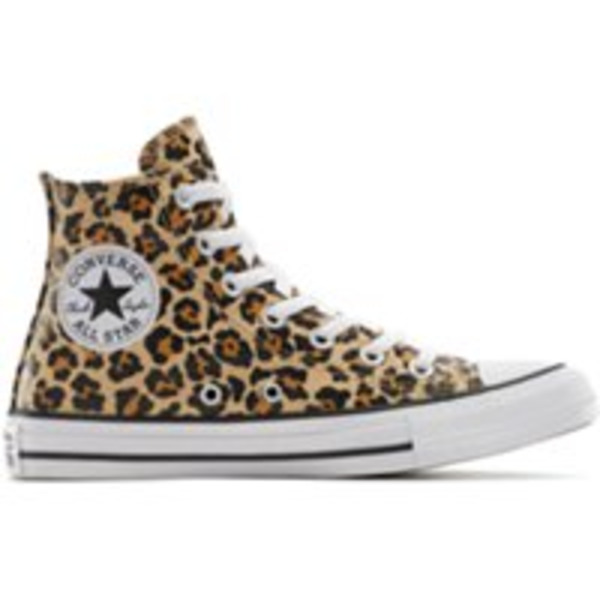 Converse Chuck Taylor All Star Leopard Laces High Top Shoes, Size 7.5