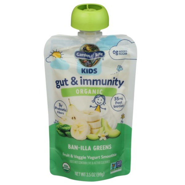 Garden Of Life Organic Ban-illa Greens Kids Fruit & Veggie Yogurt Smoothie