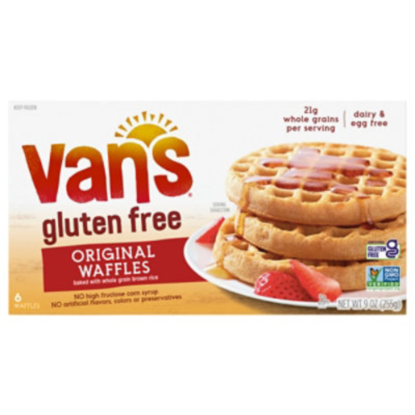 Van's Foods Simply Delicious Gluten-Free Waffles, Totally Original