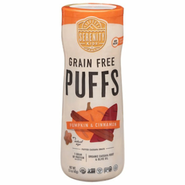 Serenity Kids® Pumpkin & Cinnamon Grain Free Puffs Snack