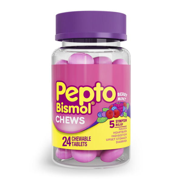 Pepto-Bismol Chews, Fast 5 Symptom Relief, Berry Mint Flavor Same
