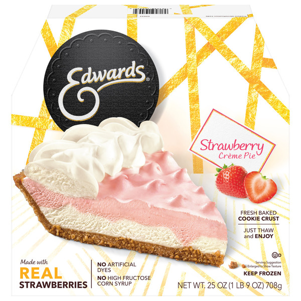 Edwards Premium Desserts Frozen Strawberry Crème Pie