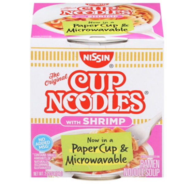 Nissin Cup Noodles Ramen Noodle Soup with Shrimp
