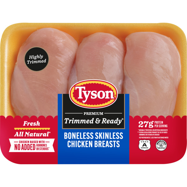 Tyson Trimmed & Ready Boneless Skinless Chicken Breasts