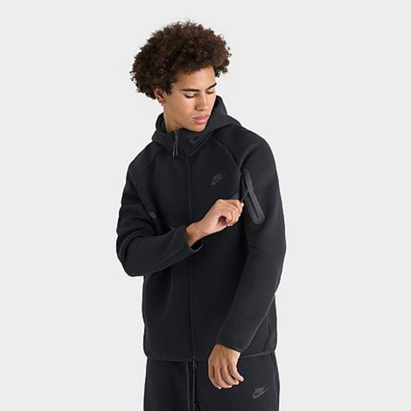 Nike Men's Tech Full-Zip Windrunner Hoodie, Large - Black