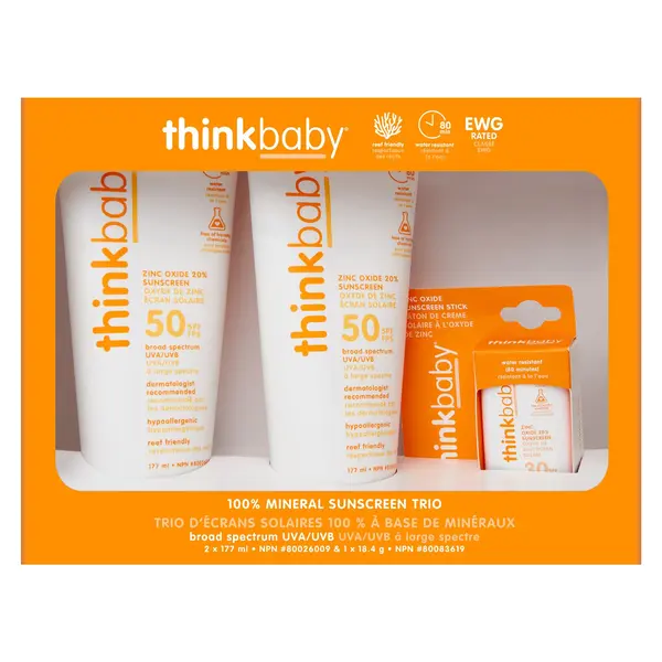 Thinkbaby SPF 50 Sunscreen Lotion & SPF 30 Sunscreen Stick