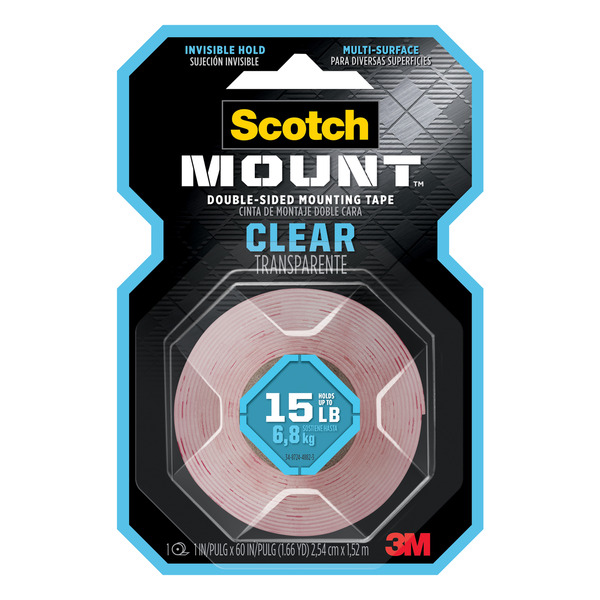 Scotch Mount Double-Sided Mounting Tape, Clear