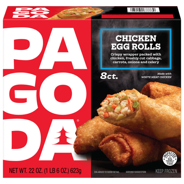 Pagoda Frozen Crunchy Crispy Chicken Egg Rolls Same-Day Delivery