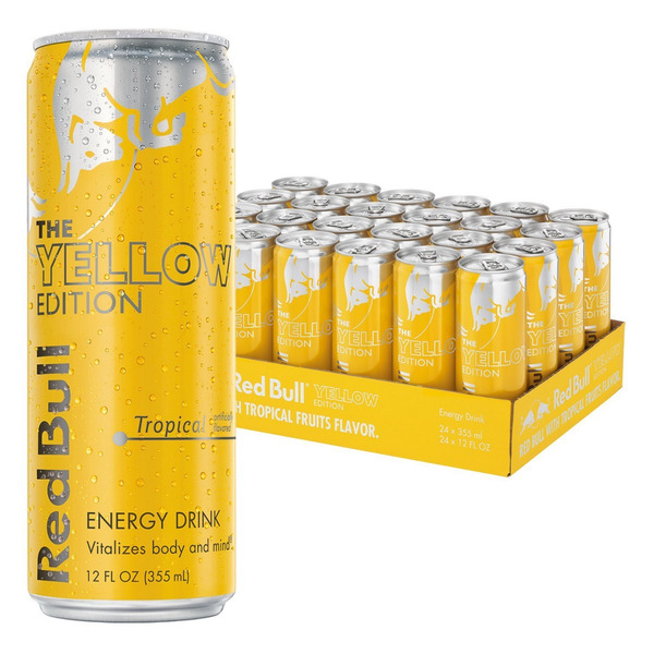 Red Bull - Tropical Yellow Edition Energy Drink - 24/12 oz