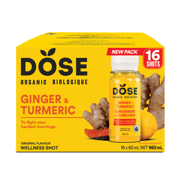 Dose Organic Ginger and Turmeric Wellness shots